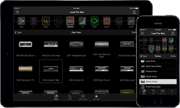 AMPLIFi Remote app for iOS and Android on mobile and tablet by Line 6