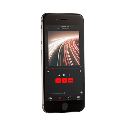 Line 6 Mobile POD 2.0 guitar and effects modeling app fro iOS jamming screen image